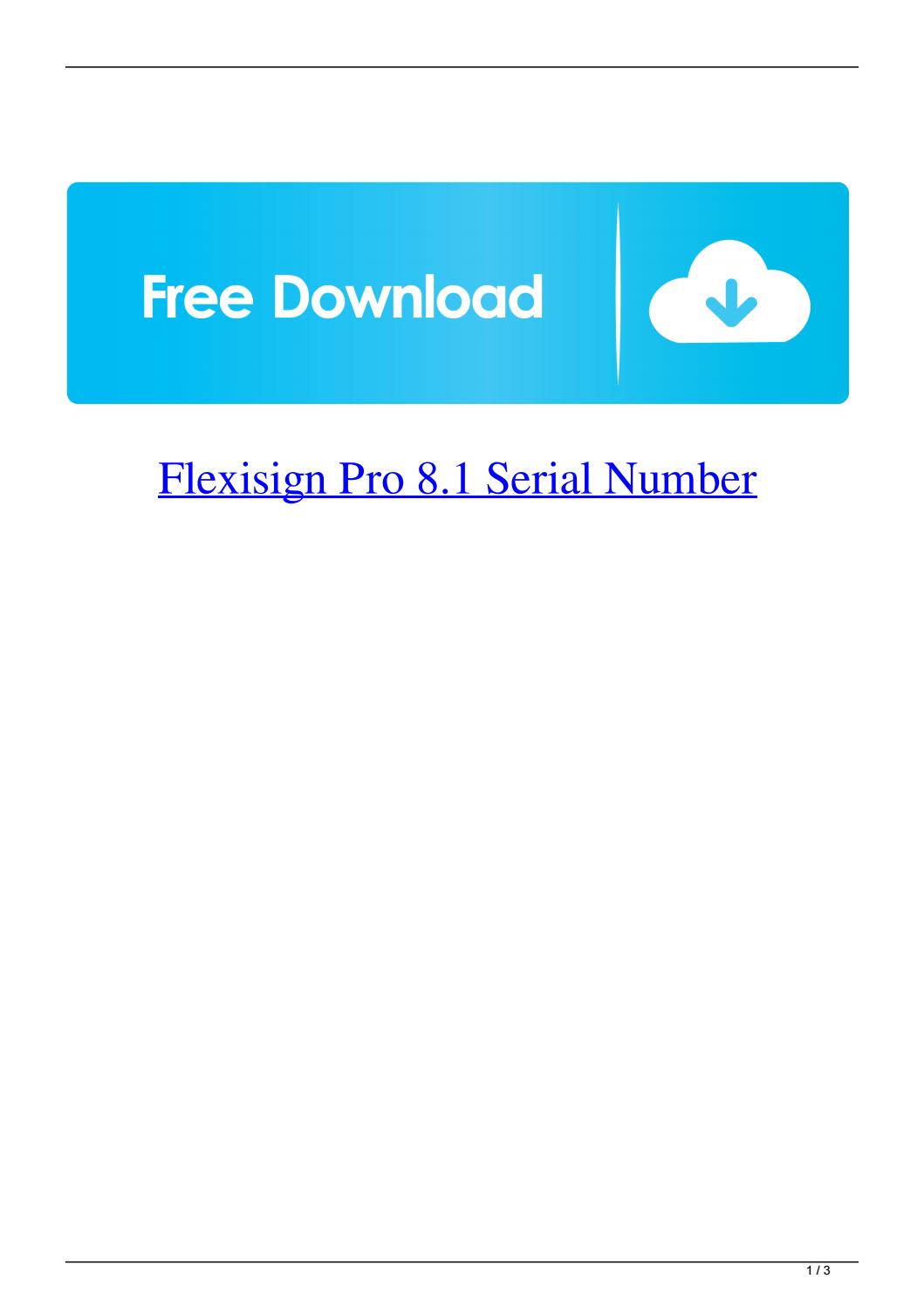 flexisign pro 8.1 crack free download